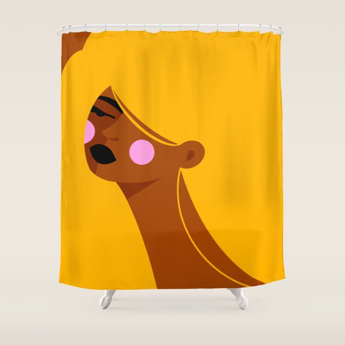 Fluffy Hair Shower Curtain Gallery Image 1