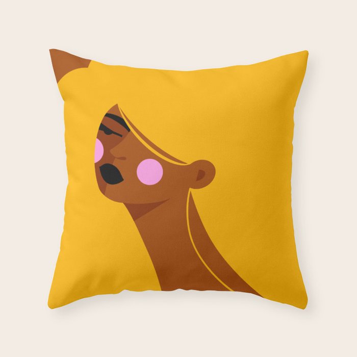 Fluffy Hair Throw Pillow Gallery Image 6