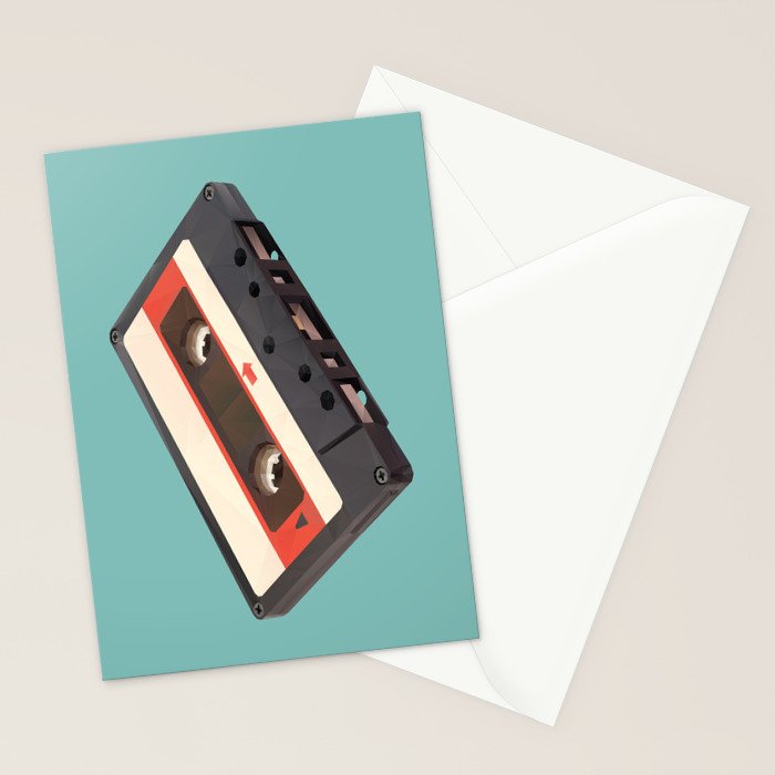 Cassette Tape Polygon Art Stationery Card Gallery Image 2