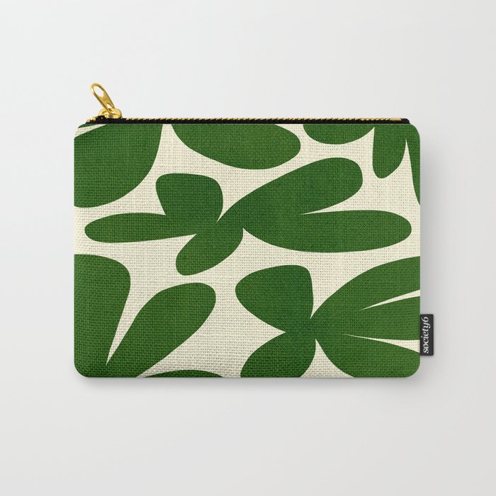 Abstract-botanical 35 green Carry All Pouch Gallery Image 1