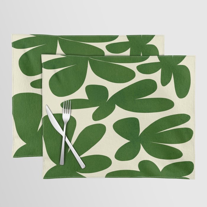 Abstract-botanical 35 green Placemat Gallery Image 1