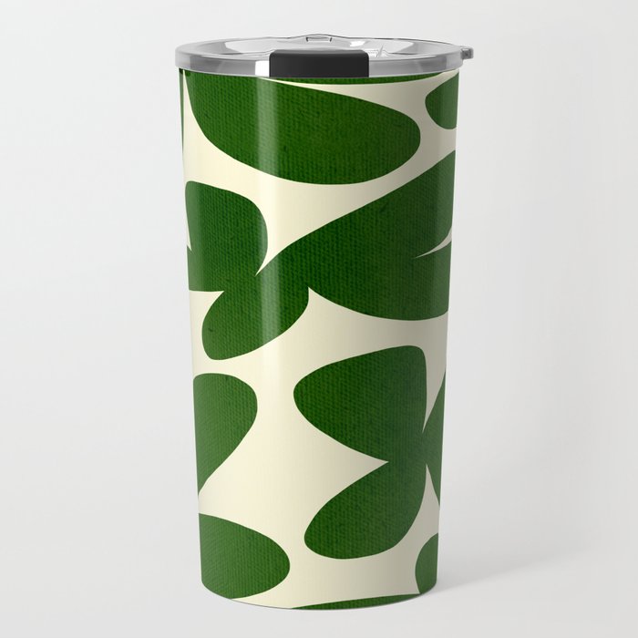 Abstract-botanical 35 green Travel Mug Gallery Image 1