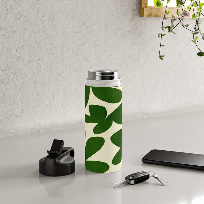 Abstract-botanical 35 green Water Bottle Gallery Image 4