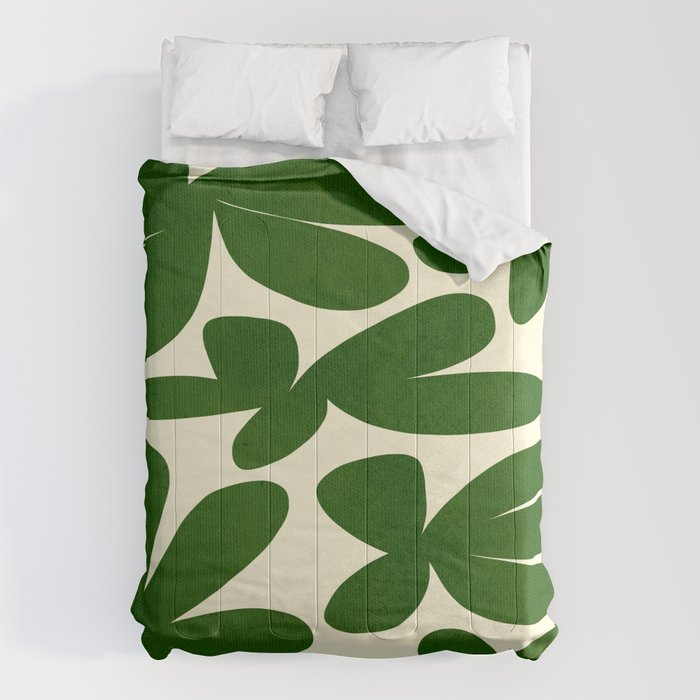 Abstract-botanical 35 green Comforter Gallery Image 6