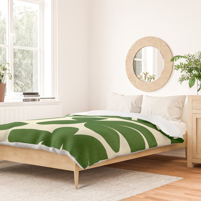 Abstract-botanical 35 green Duvet Cover Gallery Image 2