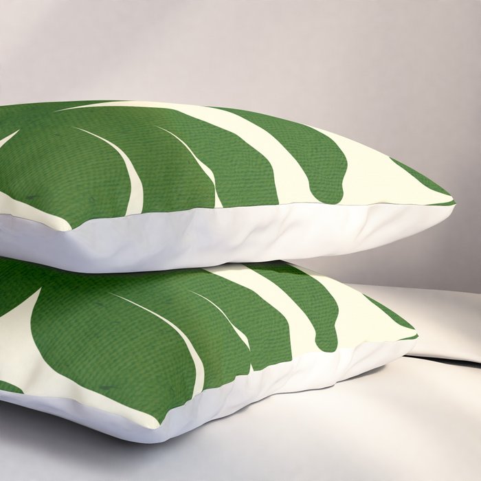 Abstract-botanical 35 green Pillow Sham Gallery Image 3