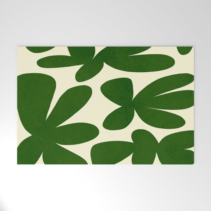 Abstract-botanical 35 green Welcome Mat Gallery Image 1