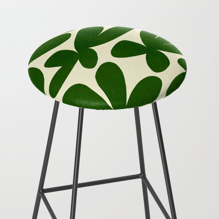 Abstract-botanical 35 green Stool Gallery Image 2