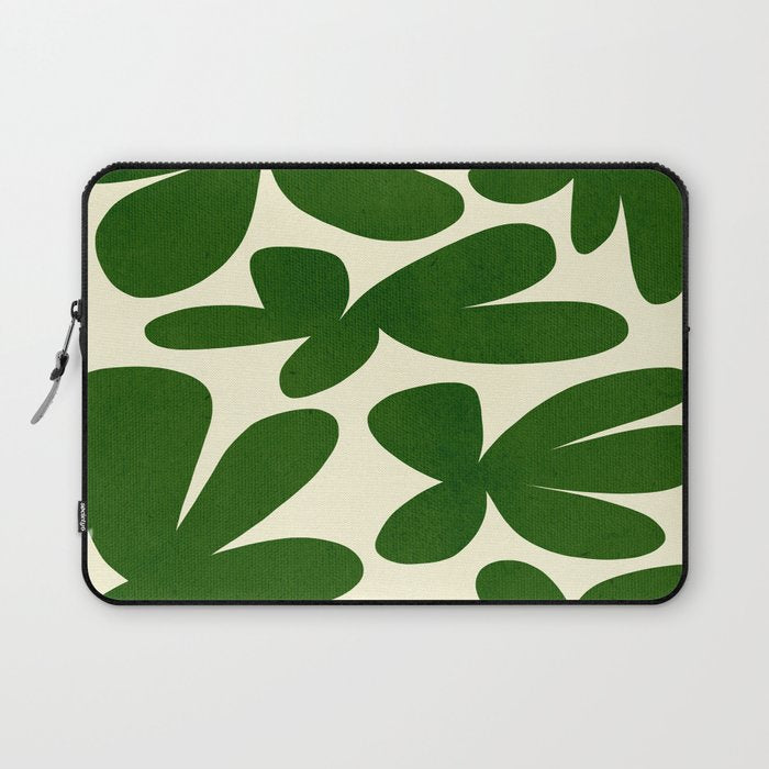 Abstract-botanical 35 green Laptop Sleeve Gallery Image 1