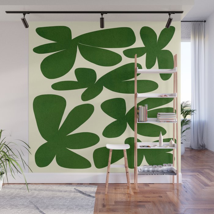 Abstract-botanical 35 green Wall Mural Gallery Image 1