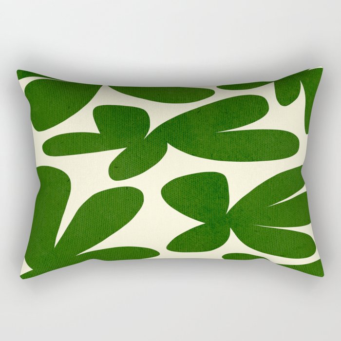Abstract-botanical 35 green Rectangular Pillow Gallery Image 2