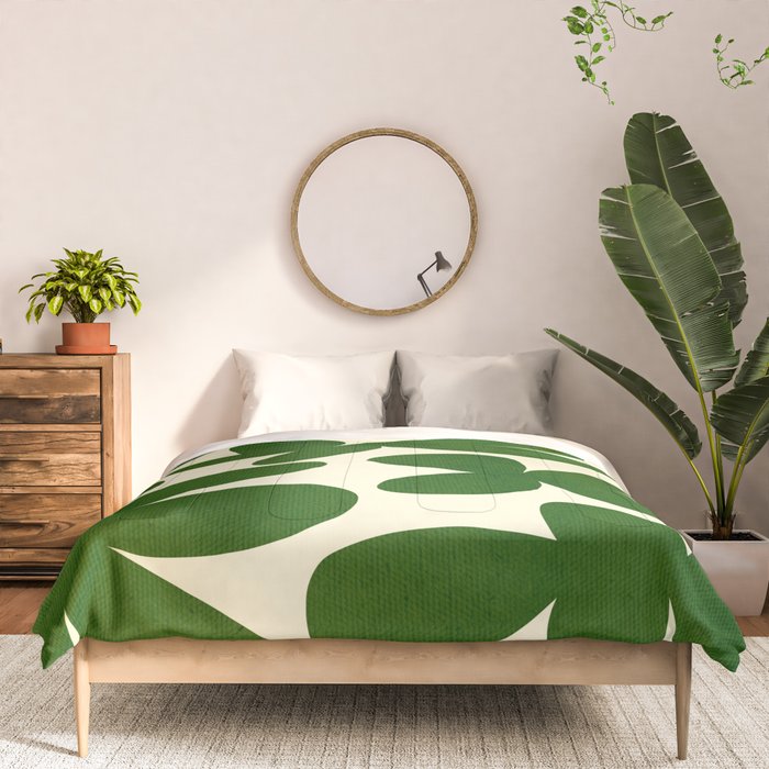 Abstract-botanical 35 green Comforter Gallery Image 3
