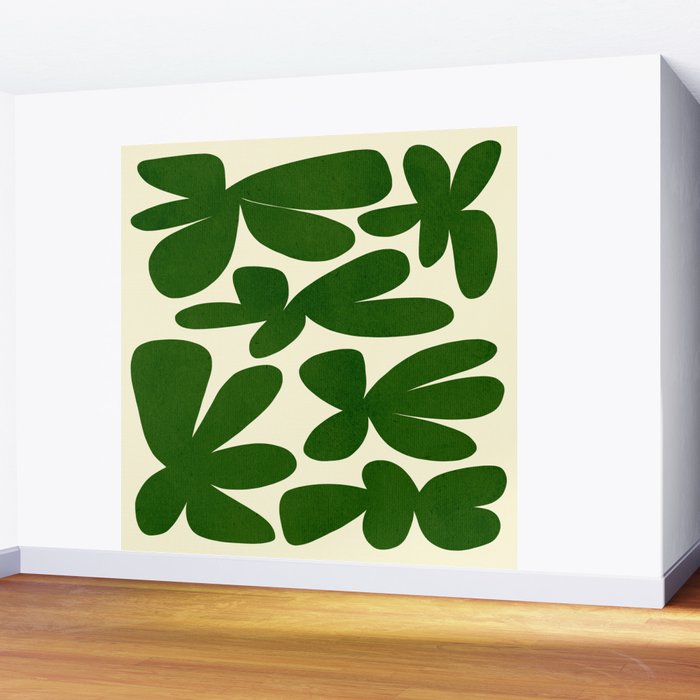Abstract-botanical 35 green Wall Mural Gallery Image 2