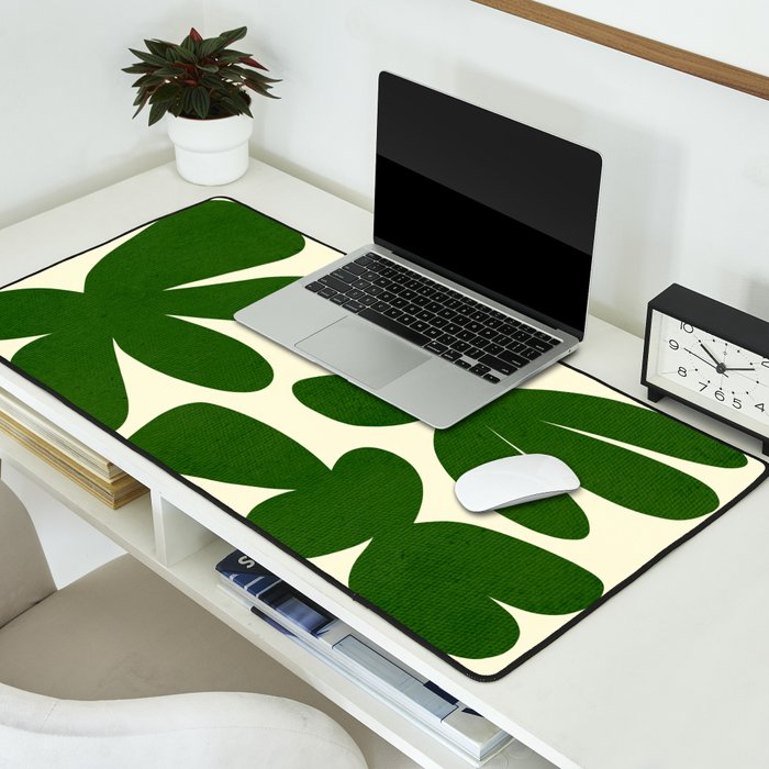 Abstract-botanical 35 green Desk Mat Gallery Image 2