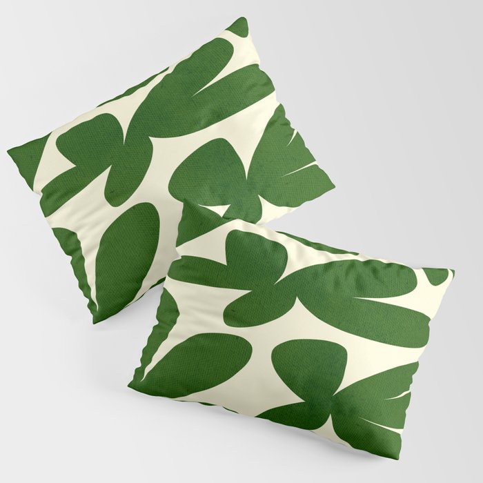 Abstract-botanical 35 green Pillow Sham