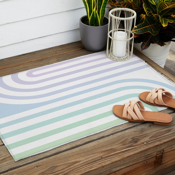 Bold Curvature Stripes XVII Outdoor Rug Gallery Image 2