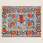 Shakhrisyabz Suzani Uzbekistan Antique Embroidery Print Jigsaw Puzzle Gallery Image 1
