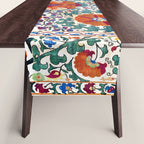 Shakhrisyabz Suzani Uzbekistan Antique Embroidery Print Table Runner Gallery Image 1