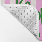 Buon Appetito Pink Groovy Stripes Minimalist Illustration Bath Mat Gallery Image 2