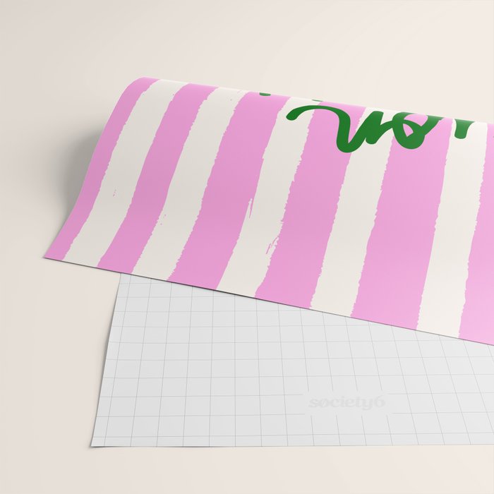 Buon Appetito Pink Groovy Stripes Minimalist Illustration Wrapping Paper Gallery Image 2