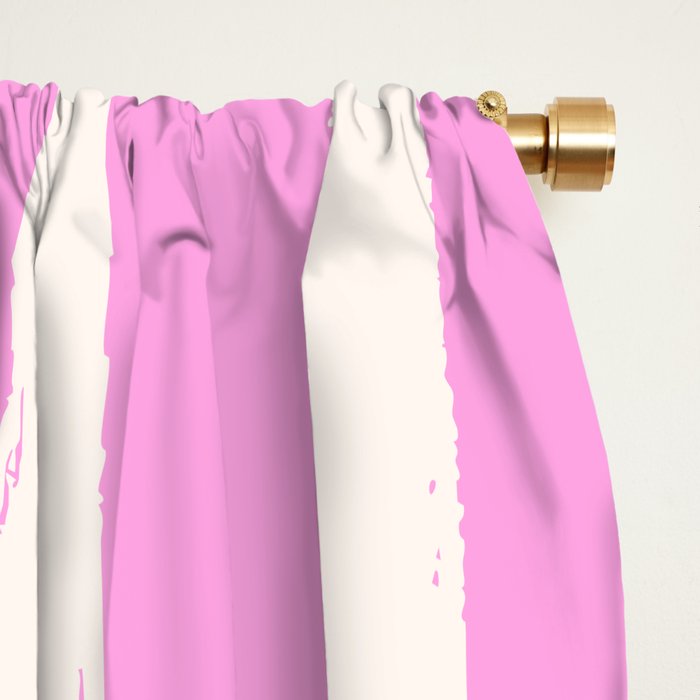 Buon Appetito Pink Groovy Stripes Minimalist Illustration Window Curtain Gallery Image 2