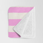 Buon Appetito Pink Groovy Stripes Minimalist Illustration Throw Blanket Gallery Image 3
