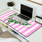 Buon Appetito Pink Groovy Stripes Minimalist Illustration Desk Mat Gallery Image 2