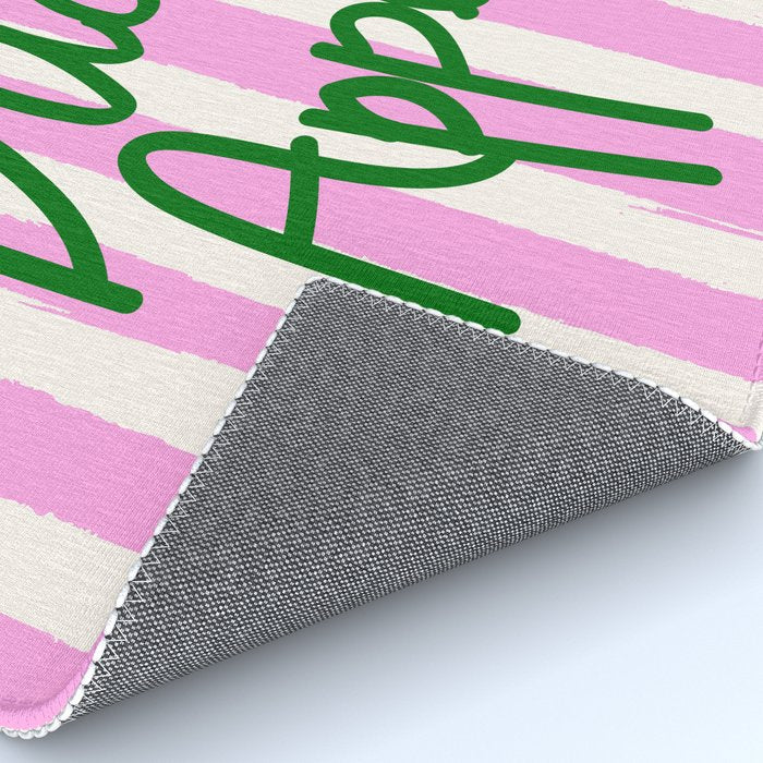 Buon Appetito Pink Groovy Stripes Minimalist Illustration Rug Gallery Image 4