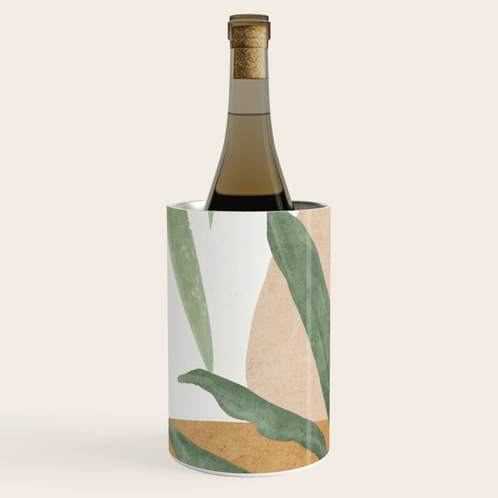 Abstract Art Tropical Leaves 4 Wine Chiller Gallery Image 1