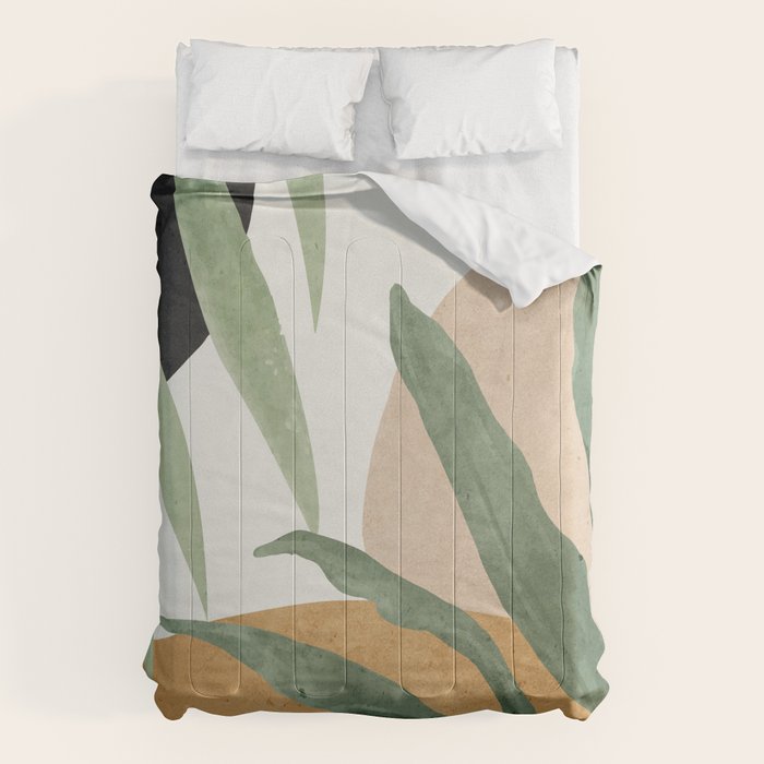 Abstract Art Tropical Leaves 4 Comforter Gallery Image 6