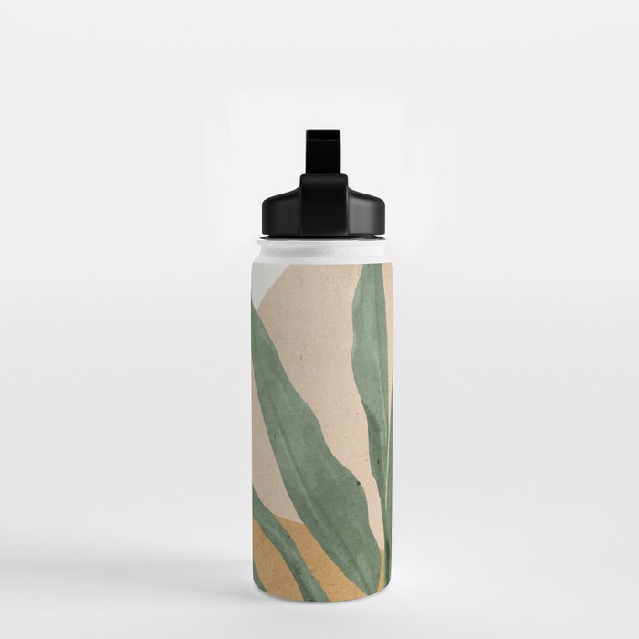 Abstract Art Tropical Leaves 4 Water Bottle Gallery Image 2
