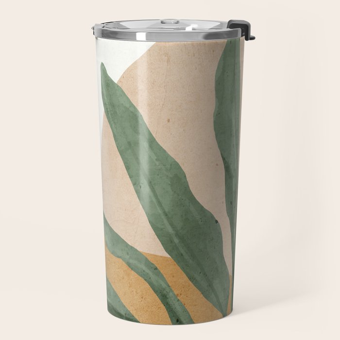 Abstract Art Tropical Leaves 4 Travel Mug Gallery Image 2