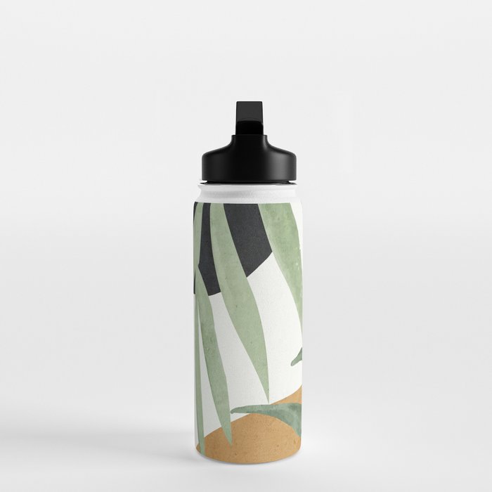 Abstract Art Tropical Leaves 4 Water Bottle Gallery Image 3