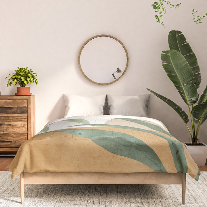 Abstract Art Tropical Leaves 4 Comforter Gallery Image 3