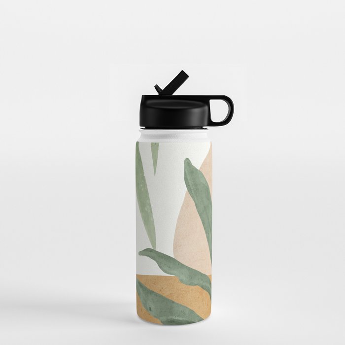 Abstract Art Tropical Leaves 4 Water Bottle Gallery Image 1