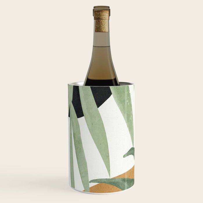 Abstract Art Tropical Leaves 4 Wine Chiller Gallery Image 2