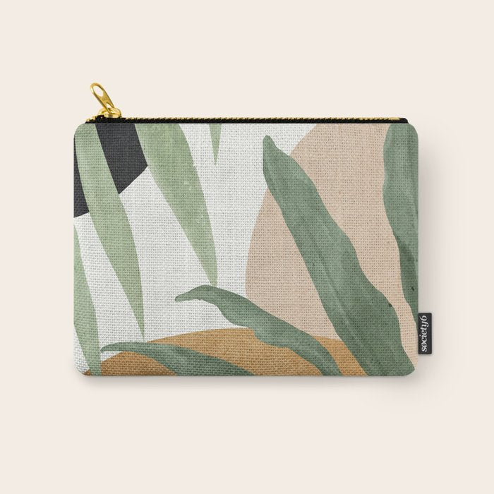 Abstract Art Tropical Leaves 4 Carry All Pouch Gallery Image 1