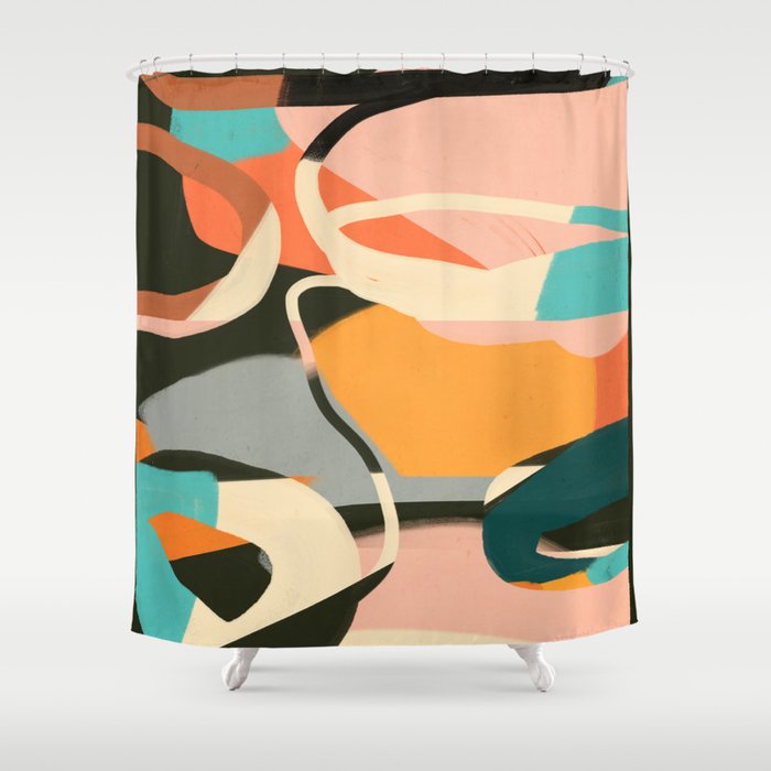 Modern Abstract Art 110 Shower Curtain Gallery Image 1