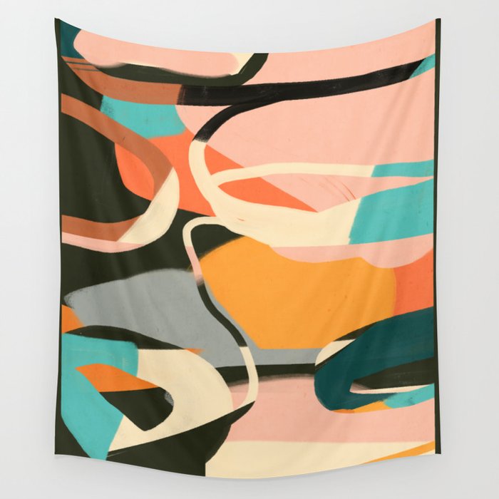 Modern Abstract Art 110 Wall Tapestry Gallery Image 1