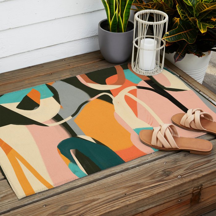 Modern Abstract Art 110 Outdoor Rug Gallery Image 2