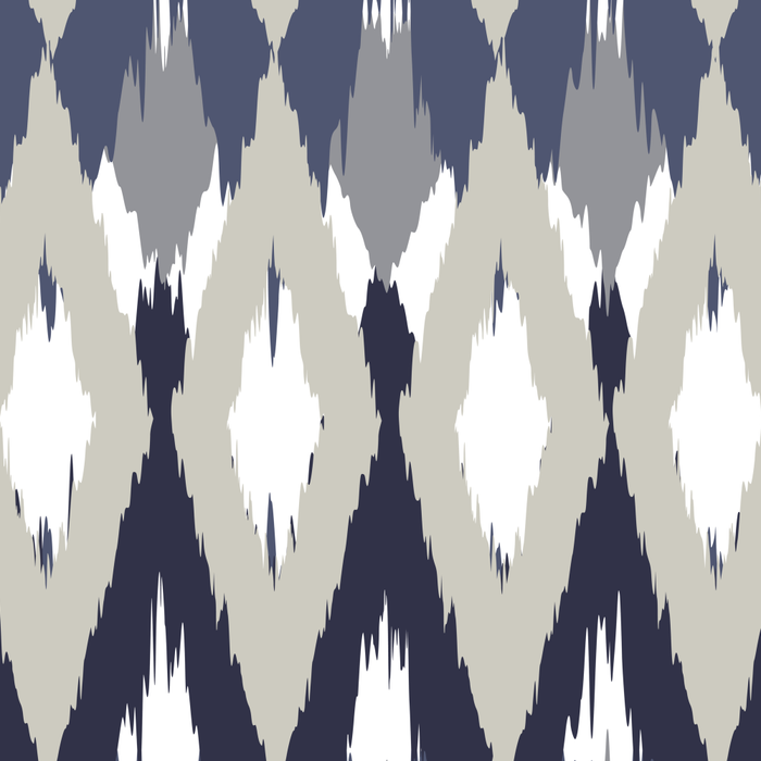 Festive, Boho Art, Geometric, Ikat Pattern, Blue and Gray Coffee Mug Gallery Image 2