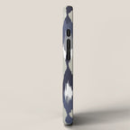 Festive, Boho Art, Geometric, Ikat Pattern, Blue and Gray iPhone Case Gallery Image 2