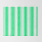 Spring Green and White Vertical Stripe Pattern for Crisp Interior Design Throw Blanket Gallery Image 2