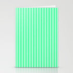 Spring Green and White Vertical Stripe Pattern for Crisp Interior Design Stationery Card Gallery Image 2