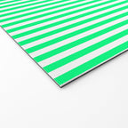 Spring Green and White Vertical Stripe Pattern for Crisp Interior Design Welcome Mat Gallery Image 2
