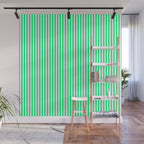 Spring Green and White Vertical Stripe Pattern for Crisp Interior Design Wall Mural Gallery Image 1