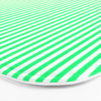 Spring Green and White Vertical Stripe Pattern for Crisp Interior Design Bath Mat Gallery Image 3
