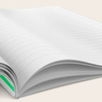 Spring Green and White Vertical Stripe Pattern for Crisp Interior Design Notebook Gallery Image 2