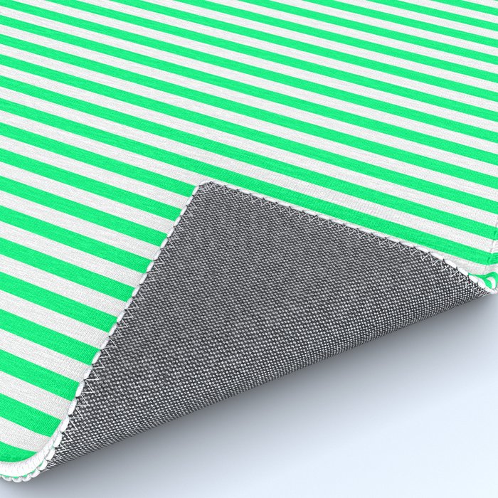 Spring Green and White Vertical Stripe Pattern for Crisp Interior Design Rug Gallery Image 4