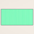 Spring Green and White Vertical Stripe Pattern for Crisp Interior Design Desk Mat Gallery Image 3